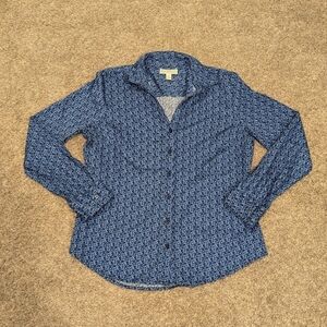 Dana Buchman Women’s Long Sleeve Patterned Button-Up